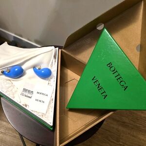 Bottega Veneta teardrop earrings blue
